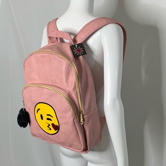 Olivia Miller Kiss Face Emoji Backpack - Picture 2 of 10